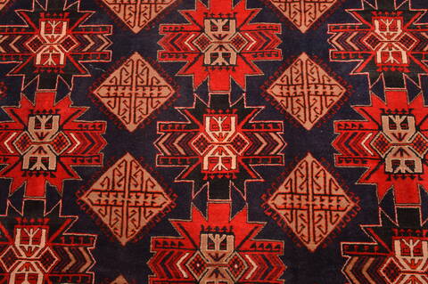 Khan Mohammadi Blue Hand Knotted 910 X 129  Area Rug 100-89794 Image 10