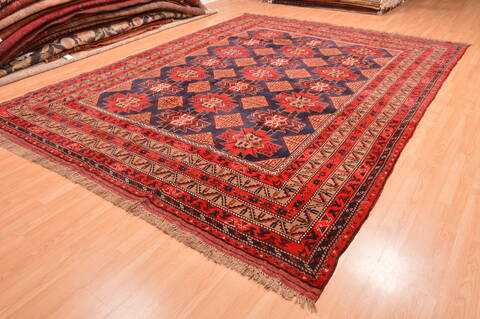 Khan Mohammadi Blue Hand Knotted 910 X 129  Area Rug 100-89794 Image 2