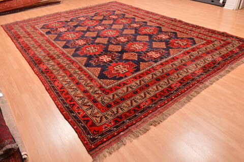 Khan Mohammadi Blue Hand Knotted 910 X 129  Area Rug 100-89794 Image 3