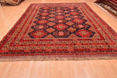Khan Mohammadi Blue Hand Knotted 910 X 129  Area Rug 100-89794 Image 4