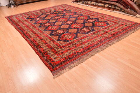 Khan Mohammadi Blue Hand Knotted 910 X 129  Area Rug 100-89794 Image 5