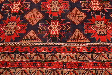 Khan Mohammadi Blue Hand Knotted 910 X 129  Area Rug 100-89794 Image 8