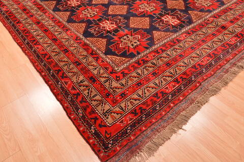 Khan Mohammadi Blue Hand Knotted 910 X 129  Area Rug 100-89794 Image 9