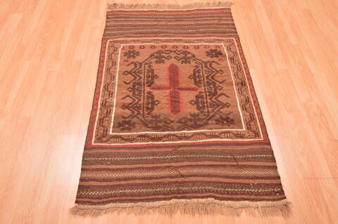 Baluch Brown Hand Knotted 30 X 47  Area Rug 100-89795 Image 5