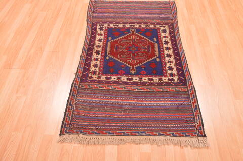 Baluch Blue Hand Knotted 30 X 47  Area Rug 100-89796 Image 1