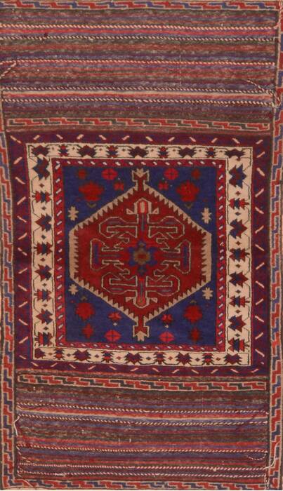 Baluch Blue Hand Knotted 30 X 47  Area Rug 100-89796 Image 0