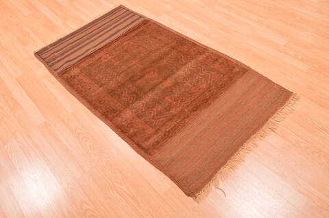 Baluch Brown Hand Knotted 211 X 53  Area Rug 100-89798 Image 3