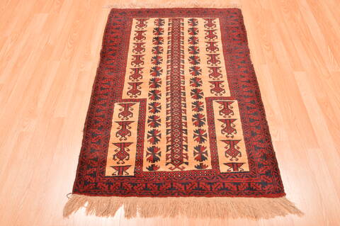 Baluch Beige Hand Knotted 29 X 46  Area Rug 100-89799 Image 5
