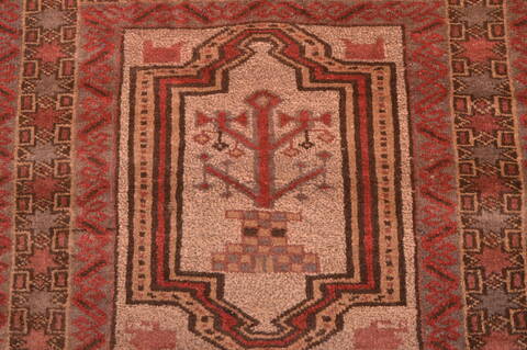 Baluch Beige Hand Knotted 26 X 40  Area Rug 100-89801 Image 7