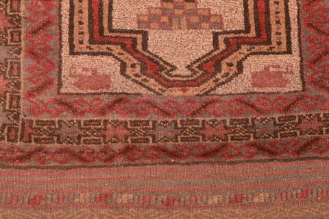 Baluch Beige Hand Knotted 26 X 40  Area Rug 100-89801 Image 8