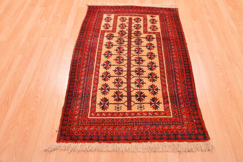 Baluch Beige Hand Knotted 30 X 47  Area Rug 100-89802 Image 1