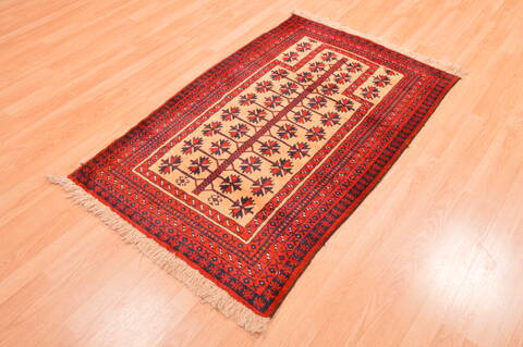 Baluch Beige Hand Knotted 30 X 47  Area Rug 100-89802 Image 2