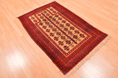 Baluch Beige Hand Knotted 30 X 47  Area Rug 100-89802 Image 3