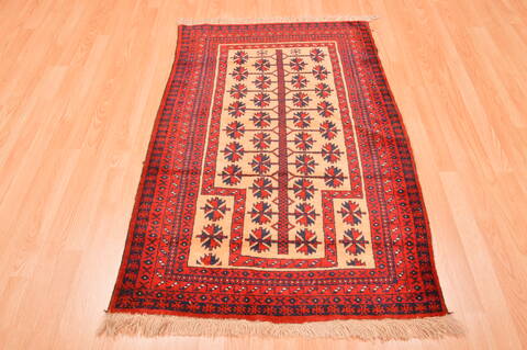 Baluch Beige Hand Knotted 30 X 47  Area Rug 100-89802 Image 4