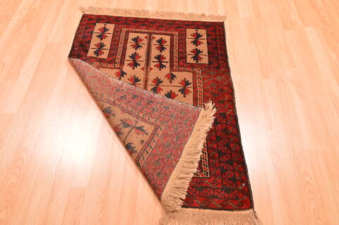 Baluch Beige Hand Knotted 30 X 47  Area Rug 100-89805 Image 10