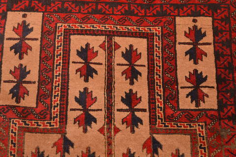 Baluch Beige Hand Knotted 30 X 47  Area Rug 100-89805 Image 6