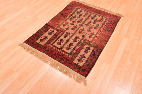 Baluch Beige Hand Knotted 30 X 47  Area Rug 100-89805 Image 8