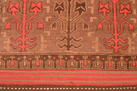 Baluch Grey Hand Knotted 211 X 46  Area Rug 100-89806 Image 4
