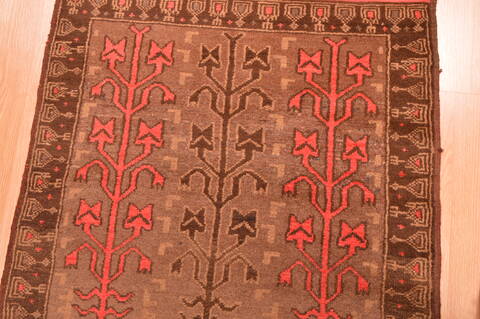 Baluch Grey Hand Knotted 211 X 46  Area Rug 100-89806 Image 6