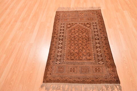 Baluch Beige Hand Knotted 29 X 45  Area Rug 100-89809 Image 11