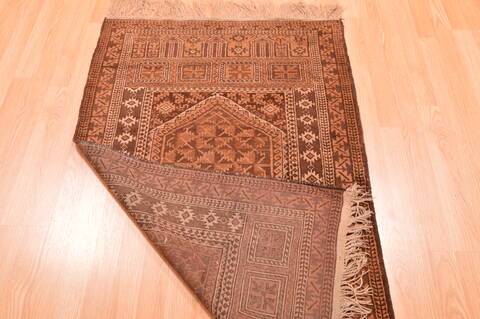 Baluch Beige Hand Knotted 29 X 45  Area Rug 100-89809 Image 8