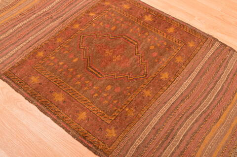 Baluch Brown Hand Knotted 210 X 45  Area Rug 100-89810 Image 11