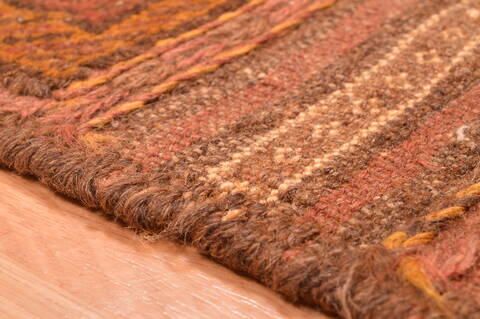 Baluch Brown Hand Knotted 210 X 45  Area Rug 100-89810 Image 12