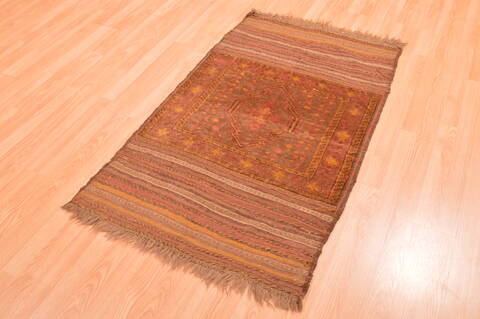 Baluch Brown Hand Knotted 210 X 45  Area Rug 100-89810 Image 2