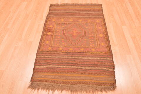 Baluch Brown Hand Knotted 210 X 45  Area Rug 100-89810 Image 4