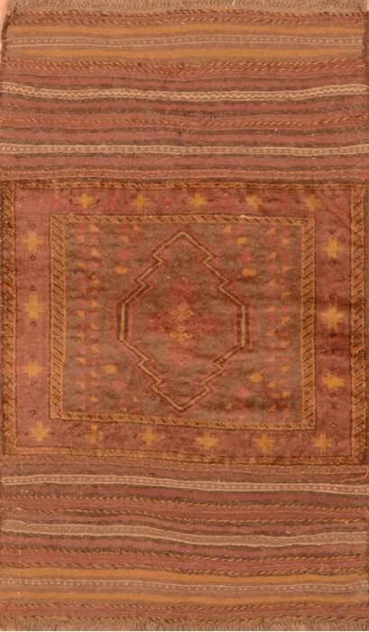 Baluch Brown Hand Knotted 210 X 45  Area Rug 100-89810 Image 0