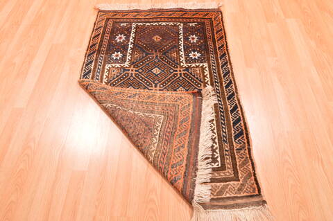 Baluch Brown Hand Knotted 210 X 45  Area Rug 100-89812 Image 10