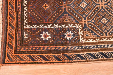 Baluch Brown Hand Knotted 210 X 45  Area Rug 100-89812 Image 4