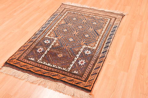 Baluch Brown Hand Knotted 210 X 45  Area Rug 100-89812 Image 5