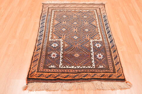 Baluch Brown Hand Knotted 210 X 45  Area Rug 100-89812 Image 6