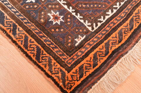 Baluch Brown Hand Knotted 210 X 45  Area Rug 100-89812 Image 7