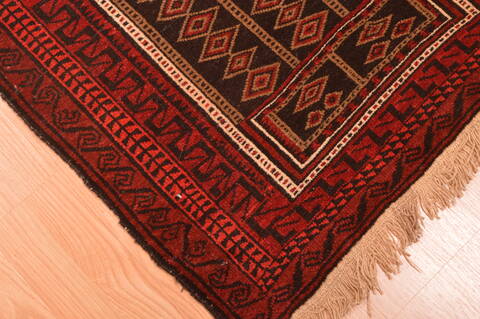 Baluch Brown Hand Knotted 28 X 39  Area Rug 100-89813 Image 8