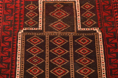 Baluch Brown Hand Knotted 28 X 39  Area Rug 100-89813 Image 9