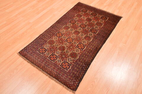 Baluch Beige Hand Knotted 28 X 47  Area Rug 100-89817 Image 2