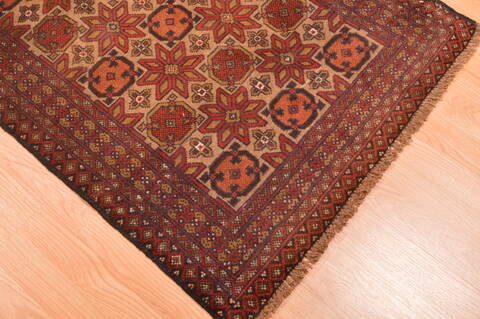 Baluch Beige Hand Knotted 28 X 47  Area Rug 100-89817 Image 4