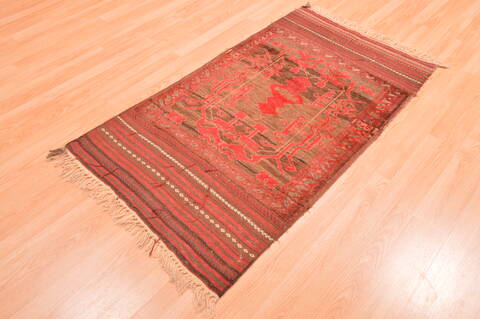 Baluch Brown Hand Knotted 29 X 50  Area Rug 100-89819 Image 2