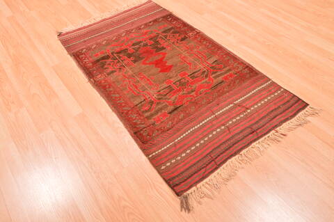 Baluch Brown Hand Knotted 29 X 50  Area Rug 100-89819 Image 3