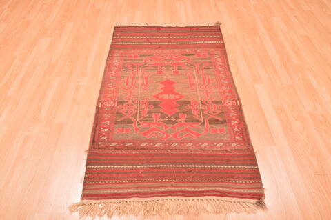Baluch Brown Hand Knotted 29 X 50  Area Rug 100-89819 Image 4
