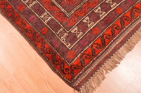 Baluch Red Hand Knotted 30 X 47  Area Rug 100-89821 Image 6