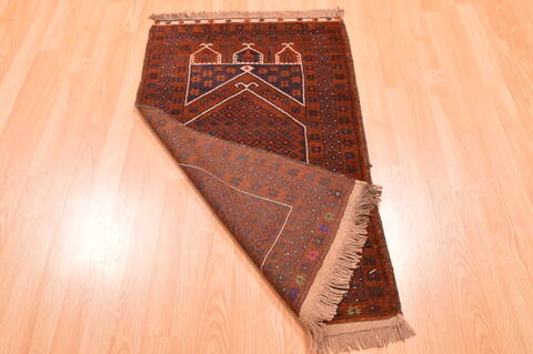 Baluch Brown Hand Knotted 23 X 41  Area Rug 100-89822 Image 10