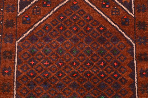 Baluch Brown Hand Knotted 23 X 41  Area Rug 100-89822 Image 5