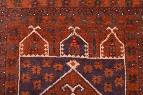 Baluch Brown Hand Knotted 23 X 41  Area Rug 100-89822 Image 6
