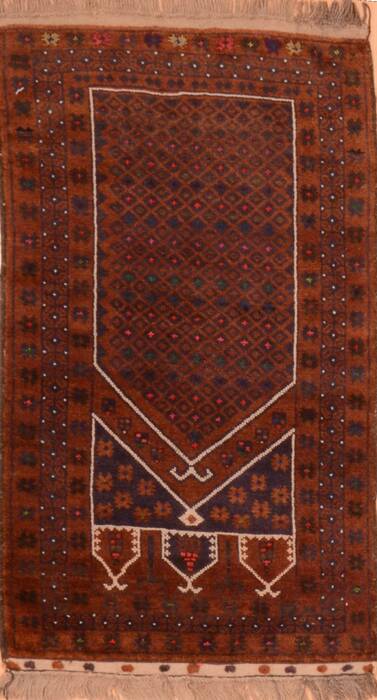 Baluch Brown Hand Knotted 23 X 41  Area Rug 100-89822 Image 0
