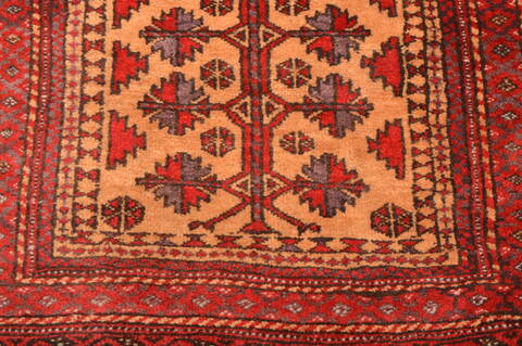 Baluch Beige Hand Knotted 28 X 46  Area Rug 100-89825 Image 10