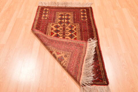 Baluch Beige Hand Knotted 28 X 46  Area Rug 100-89825 Image 12