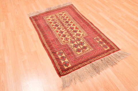 Baluch Beige Hand Knotted 28 X 46  Area Rug 100-89825 Image 5